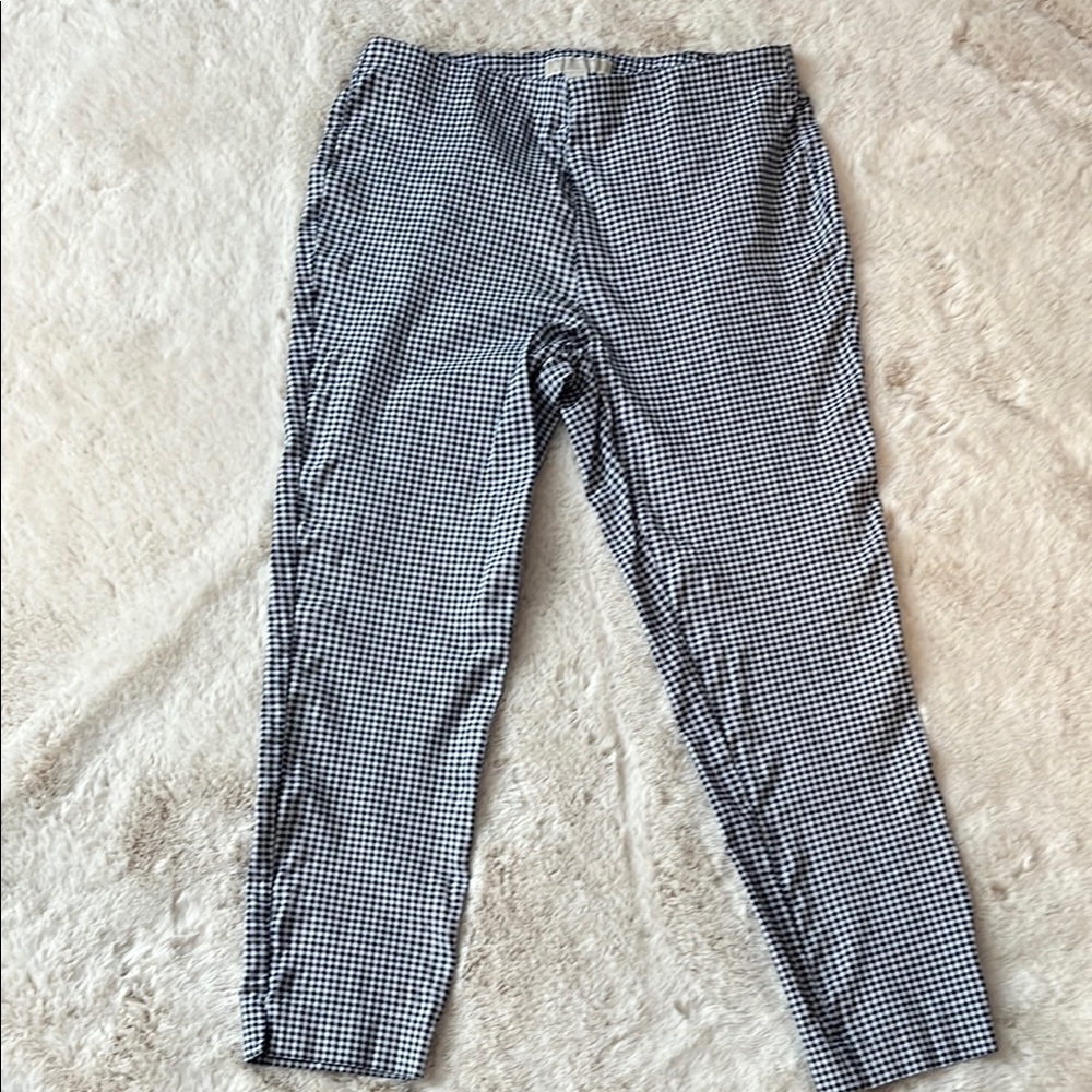 MICHAEL Michael Kors Navy and White Checked Pants